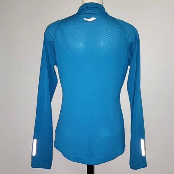 ⭐️3/ $30⭐️ Saucony Women's Activewear Lightweight Zip Up Jacket Blue White Sz XL - Picture 5 of 16